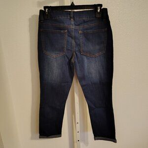 SO Junior's Cropped Jeggings Size 7 Low Rise Stretch NWT Denim Jeans Blue